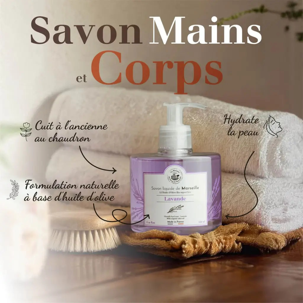 JABÓN LÍQUIDO DE MARSELLA LAVANDA 330ML