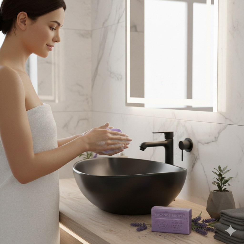 JABÓN KARITÉ LAVANDA EXFOLIANTE 125G