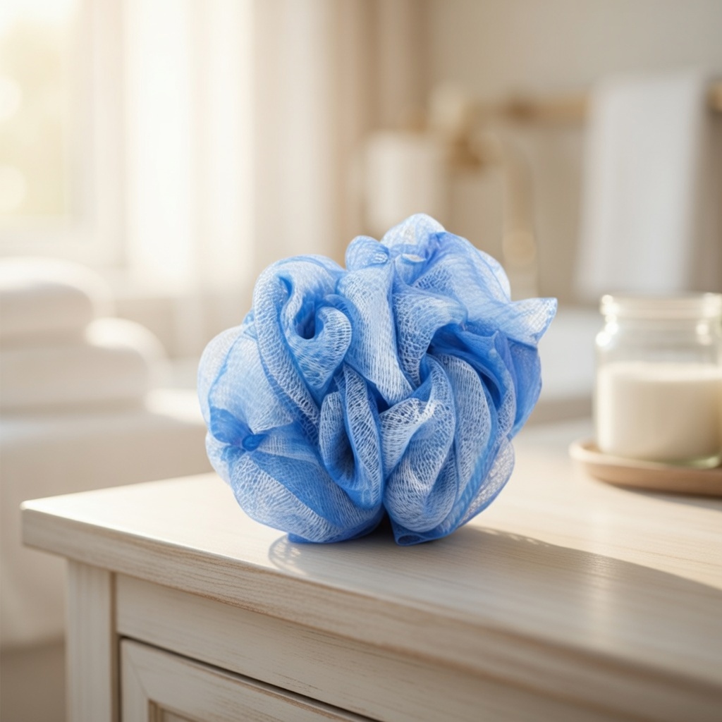 ESPONJA FLOR DE DUCHA - AZUL