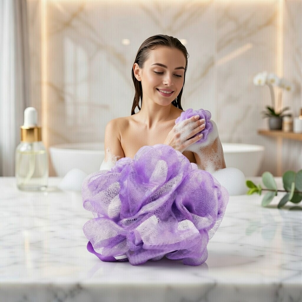 ESPONJA FLOR DE DUCHA - VIOLETA
