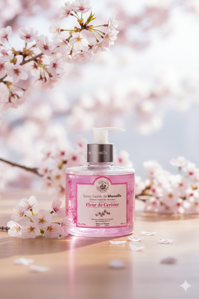 JABÓN LÍQUIDO DE MARSELLA -FLOR DE CEREZO 330ML