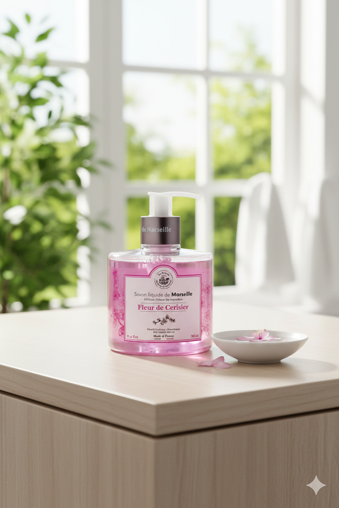 JABÓN LÍQUIDO DE MARSELLA -FLOR DE CEREZO 330ML