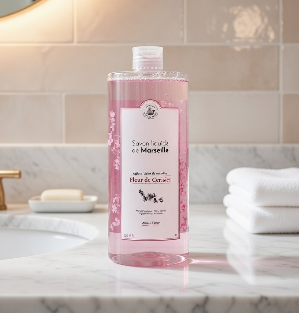 JABÓN LÍQUIDO DE MARSELLA 1L -  FLOR DE CEREZO