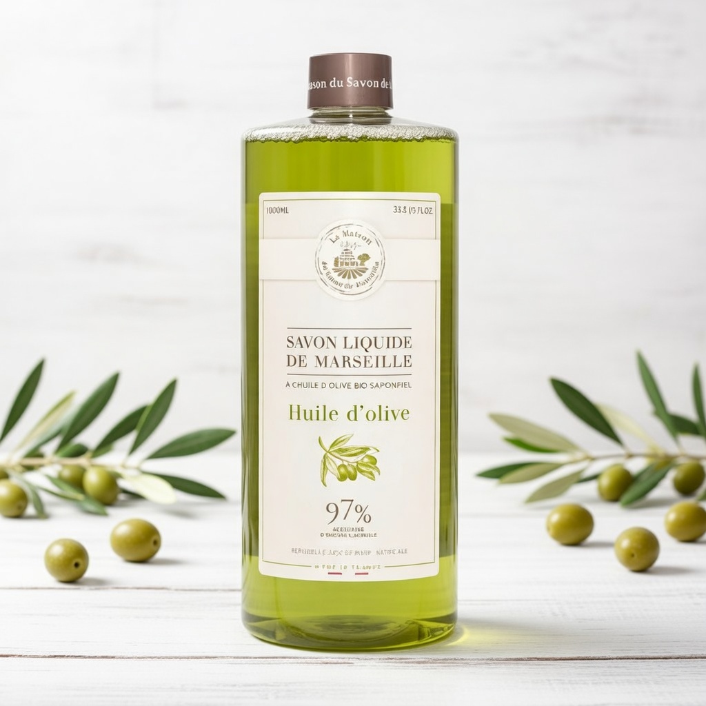 JABÓN LÍQUIDO DE MARSELLA 1L ACEITE DE OLIVA 