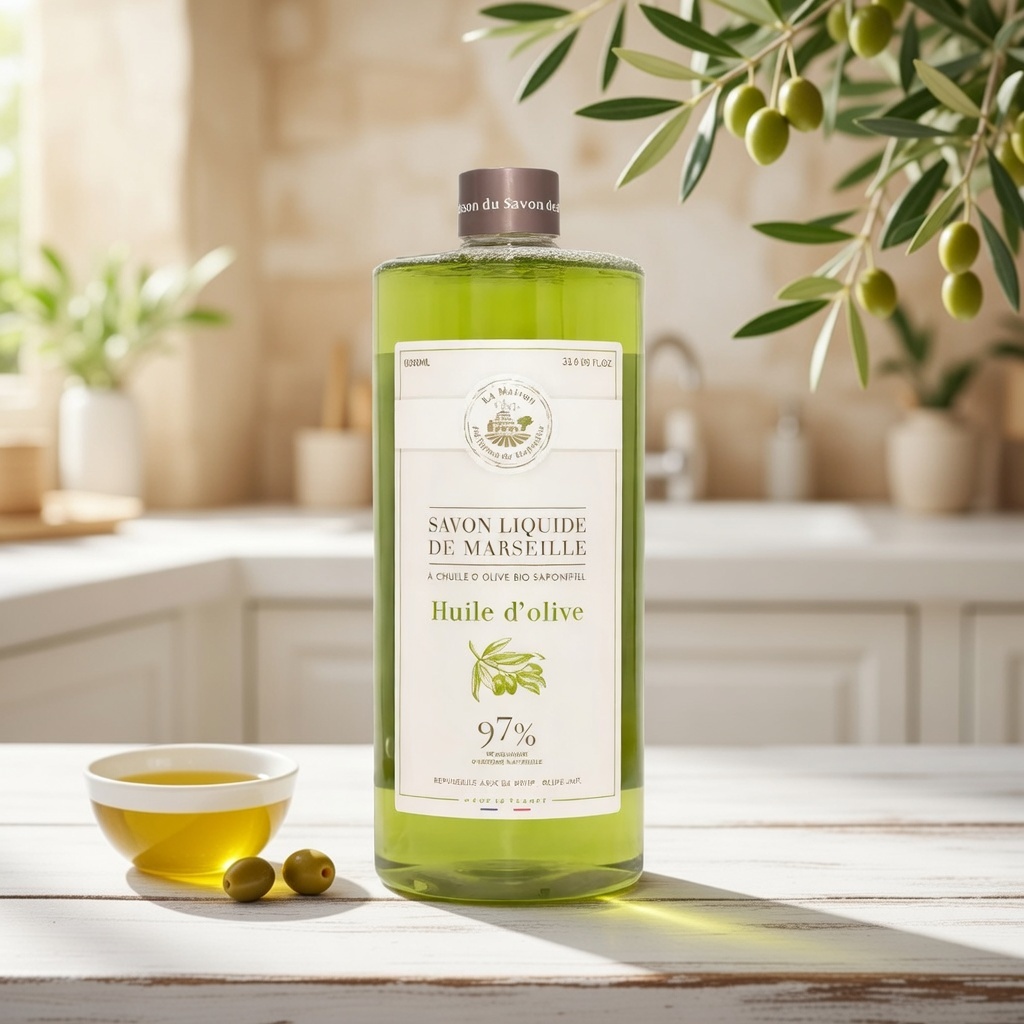 JABÓN LÍQUIDO DE MARSELLA 1L ACEITE DE OLIVA 