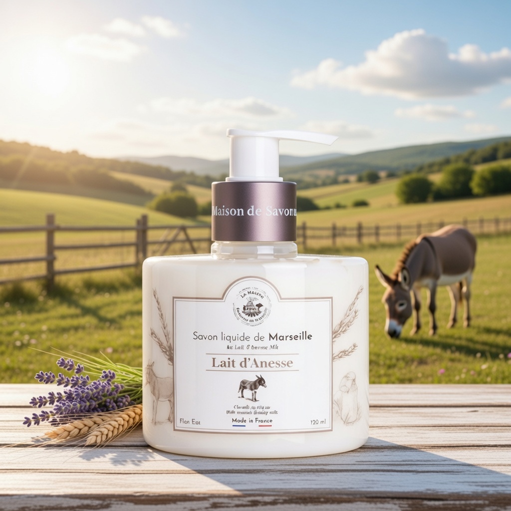 JABÓN LÍQUIDO DE MARSELLA 330mL LECHE DE BURRA