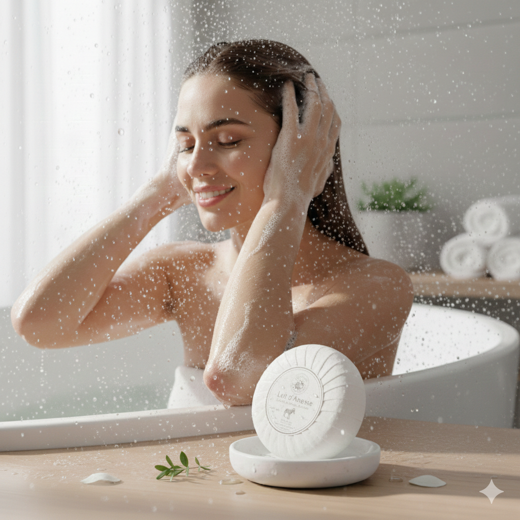 CHAMPÚ SÓLIDO 100G LECHE DE BURRA