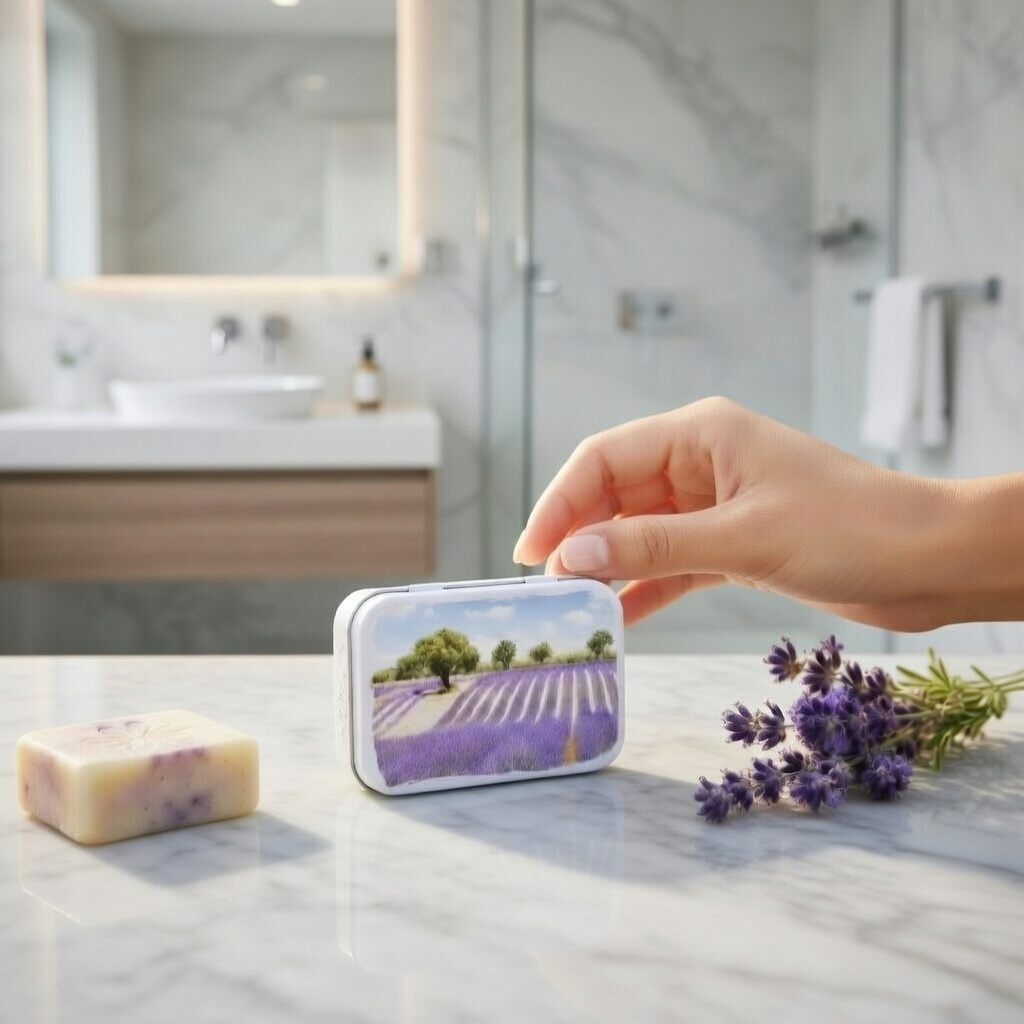 JABONERA METÁLICA - CAMPO DE LAVANDA