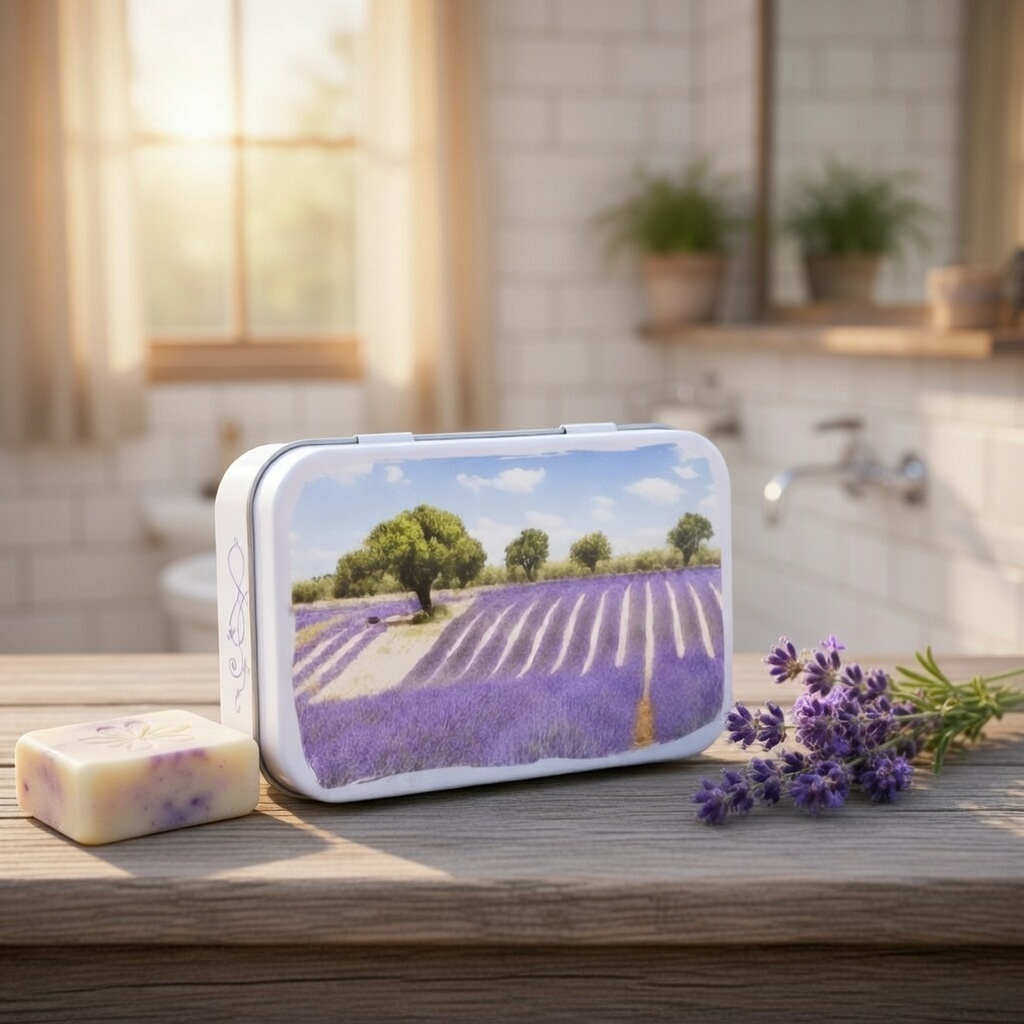 JABONERA METÁLICA - CAMPO DE LAVANDA