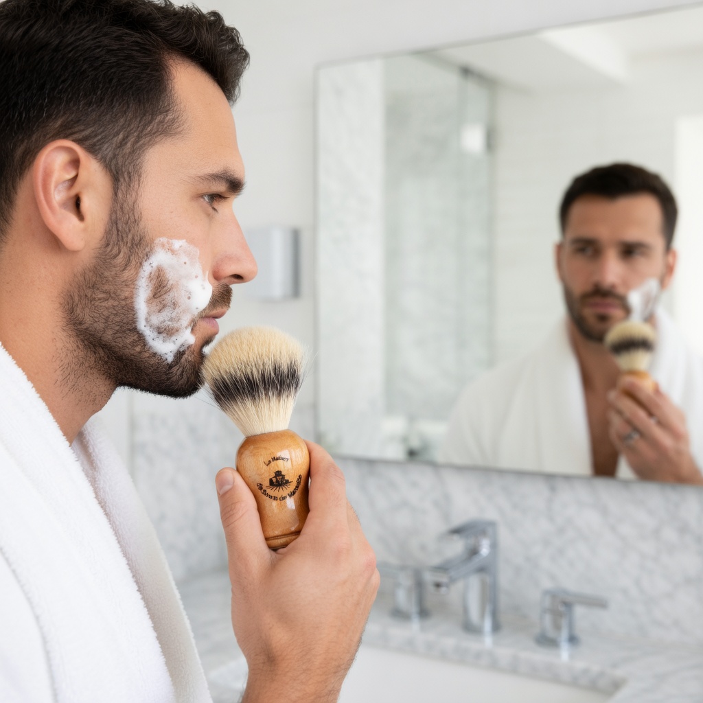 BROCHA DE AFEITAR DE MADERA