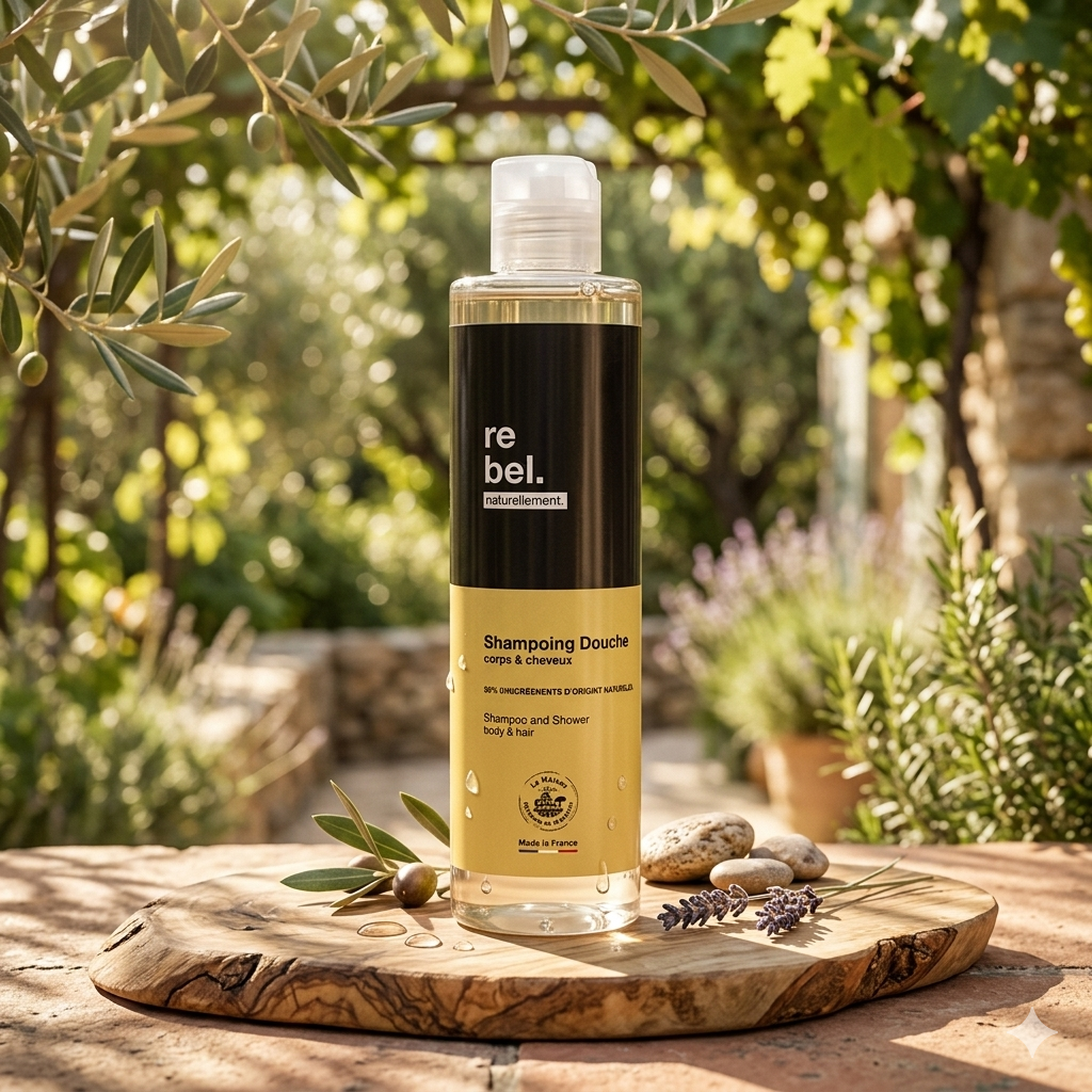 CHAMPÚ Y DUCHA 250ml REBEL 