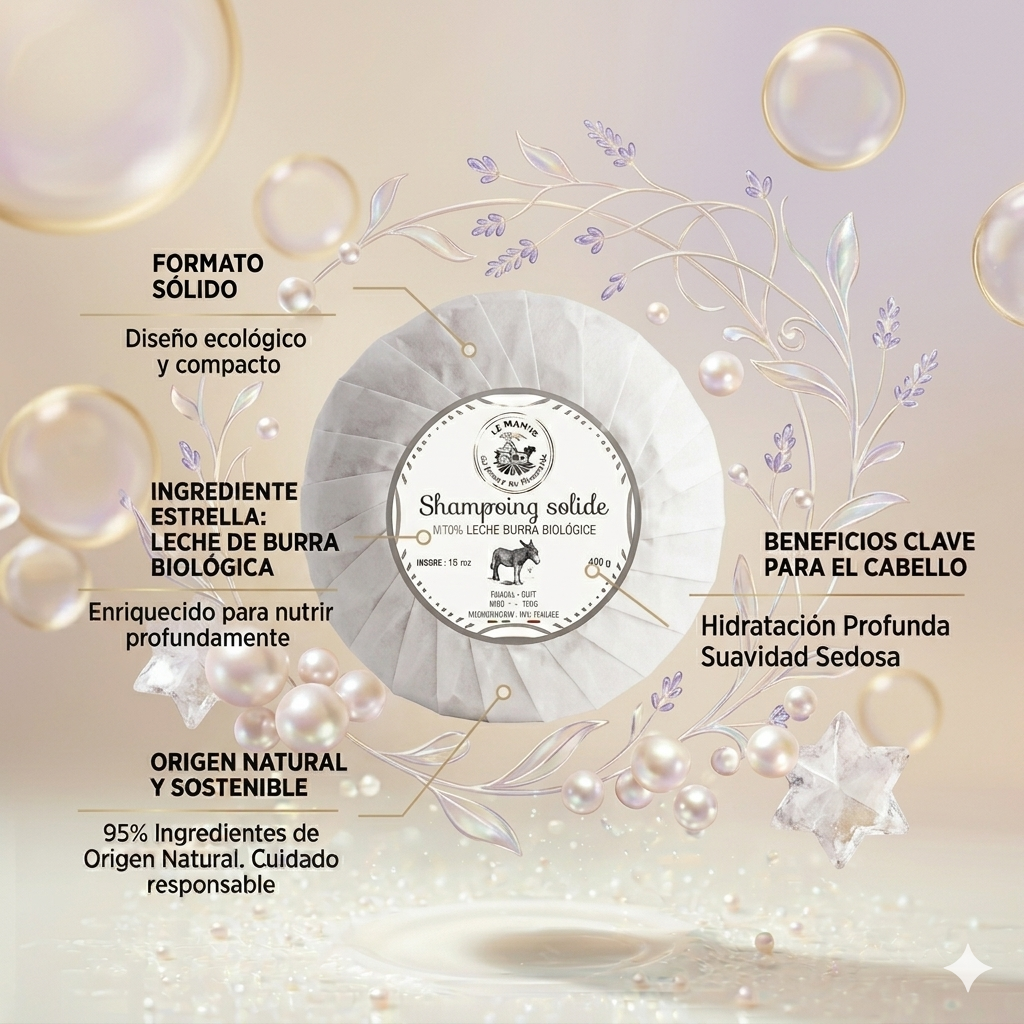 CHAMPÚ SÓLIDO 100G LECHE DE BURRA