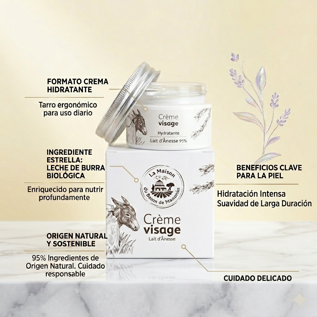 CREMA FACIAL 50ml LECHE DE BURRA