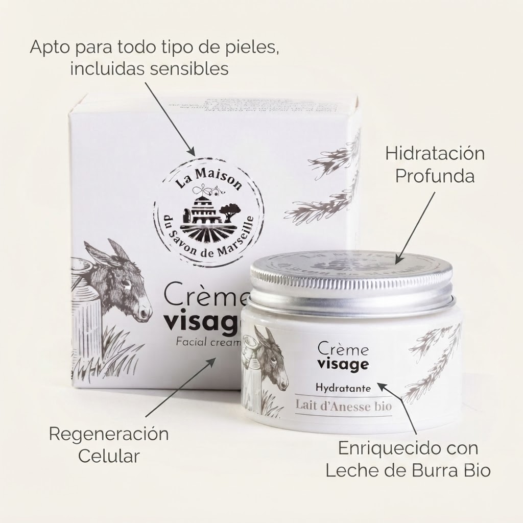 CREMA FACIAL 50ml LECHE DE BURRA