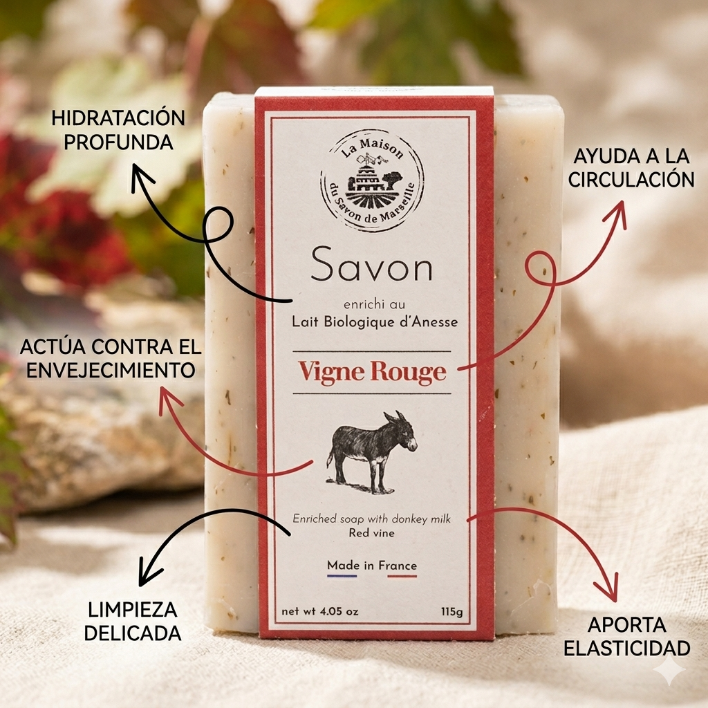 JABÓN 115G (DUO) LECHE DE BURRA - VIÑA ROJA