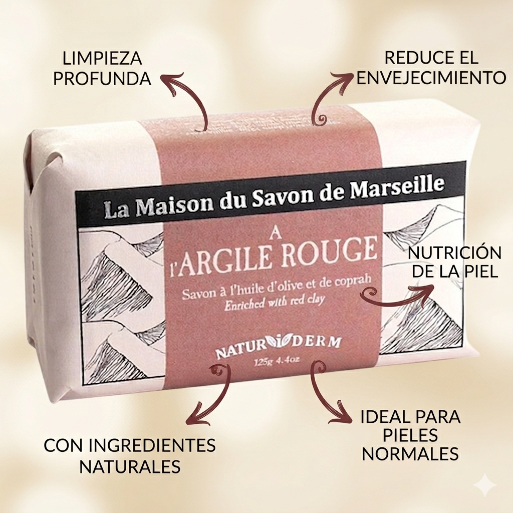 JABÓN NATURIDERM ARCILLA ROJA