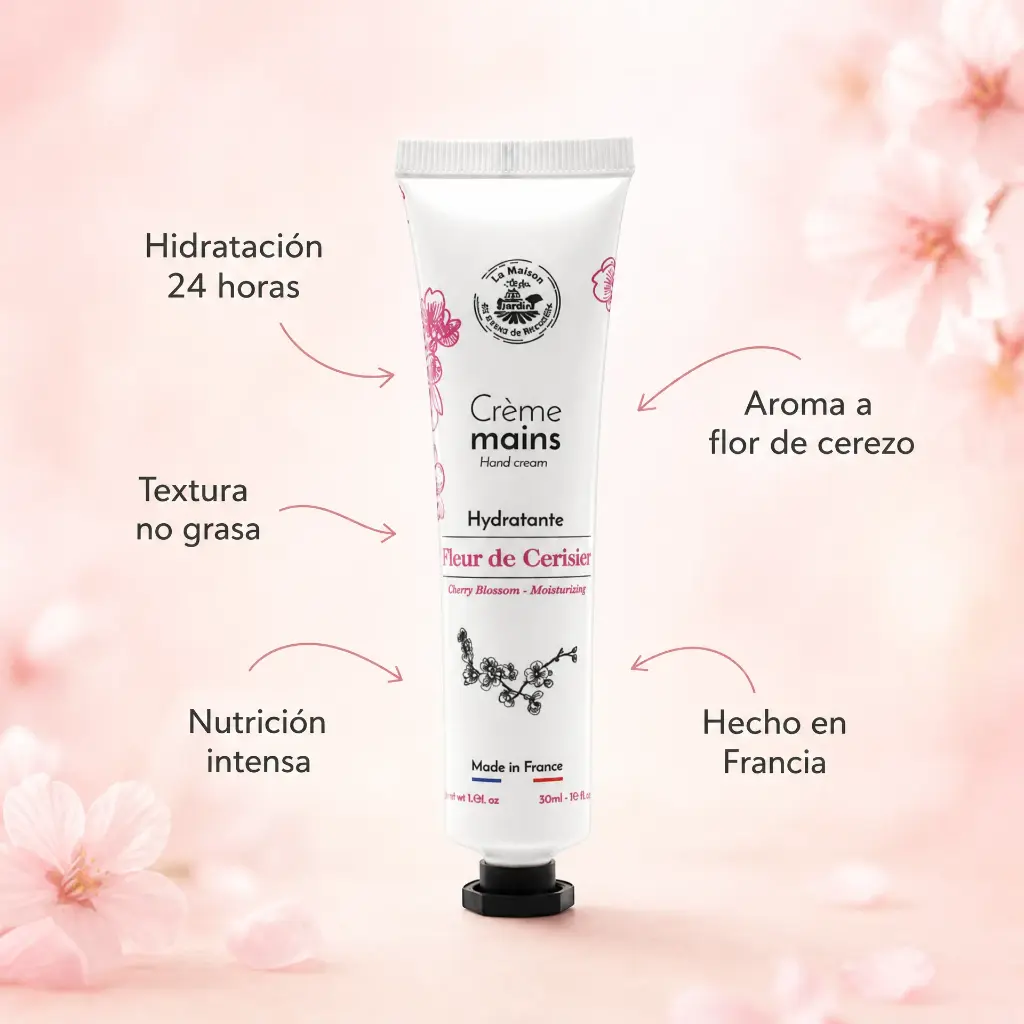 CREMA DE MANOS TUBO 30ml FLOR DE CEREZO