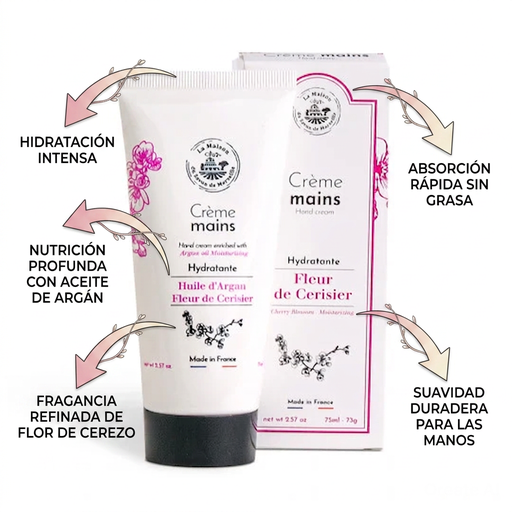 CREMA DE MANOS TUBO 75ml FLOR DE CEREZO