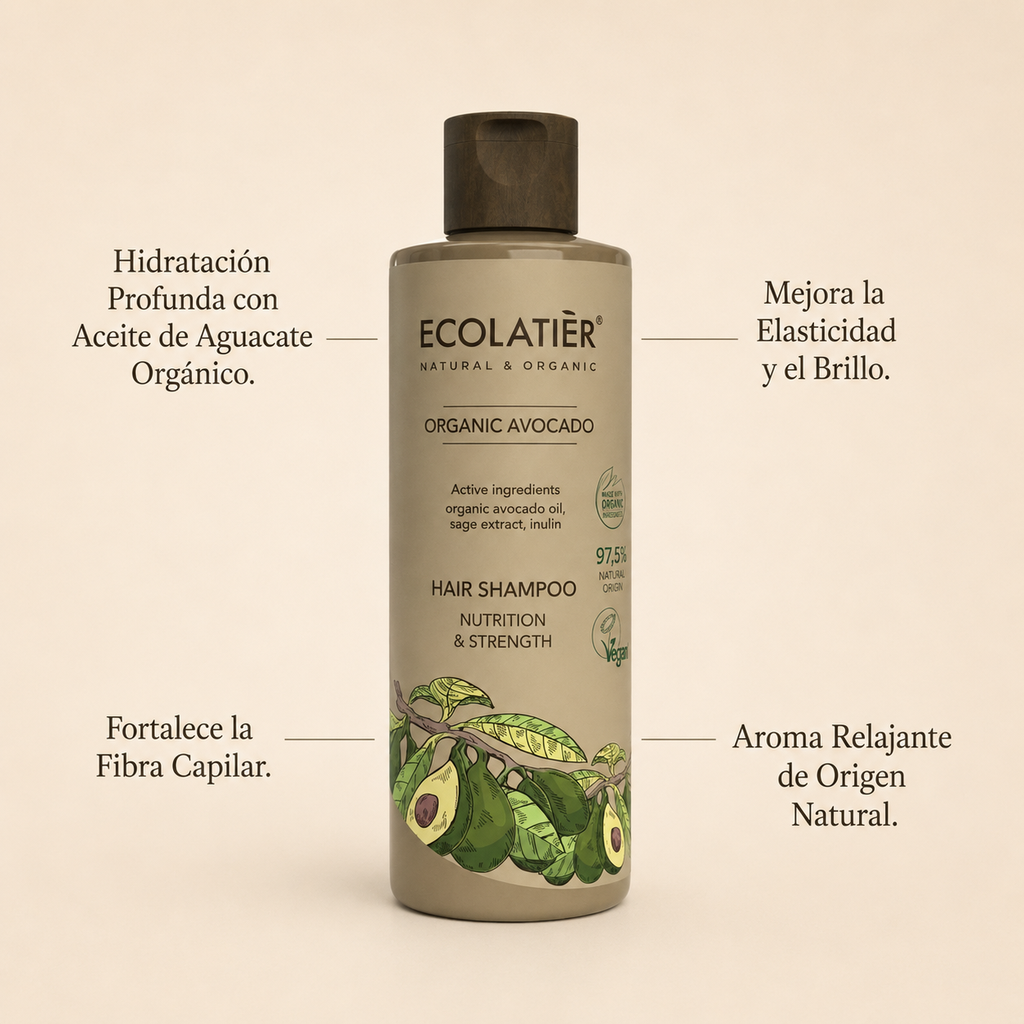 CHAMPÚ NUTRICIÓN Y FUERZA -AGUACATE