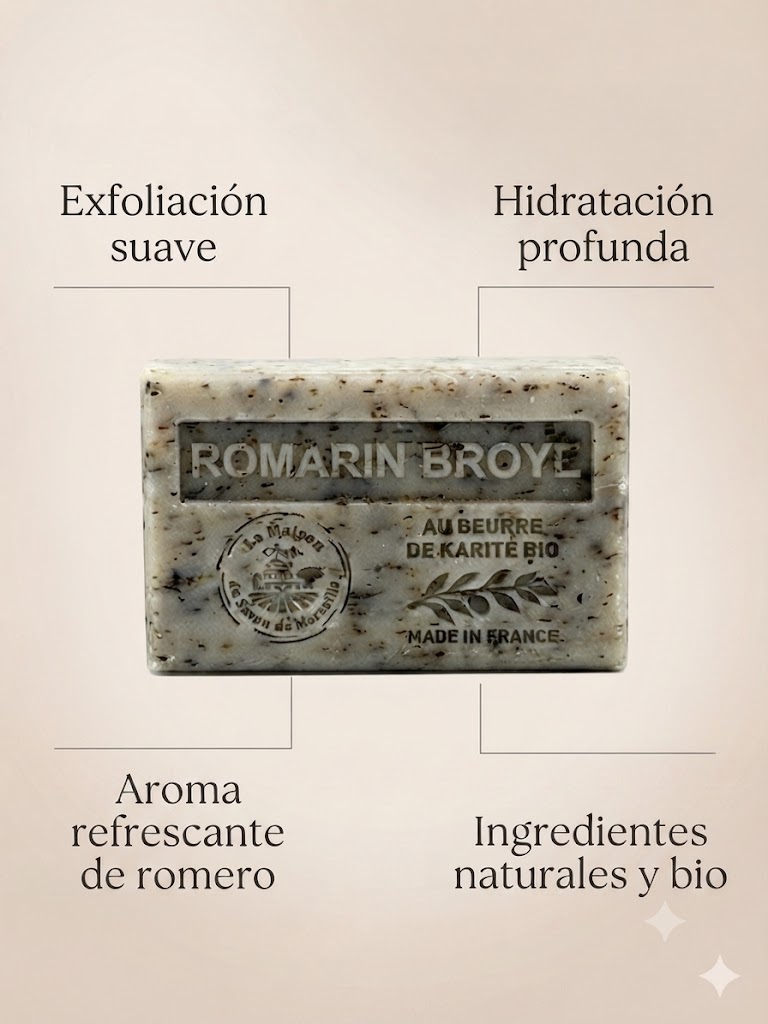 JABÓN KARITE ROMERO EXFOLIANTE 125G 