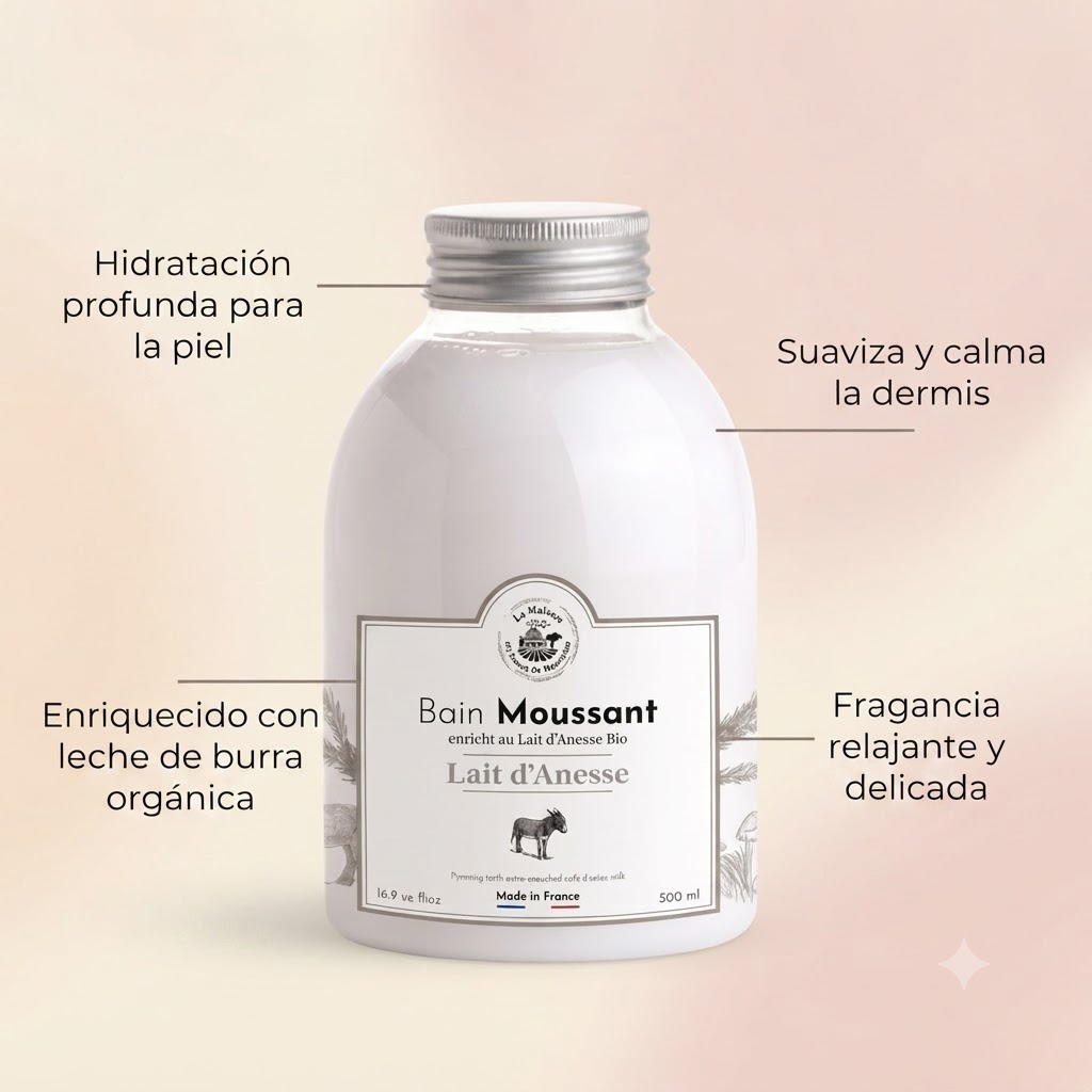 BAÑO ESPUMANTE 500ml - LECHE DE BURRA