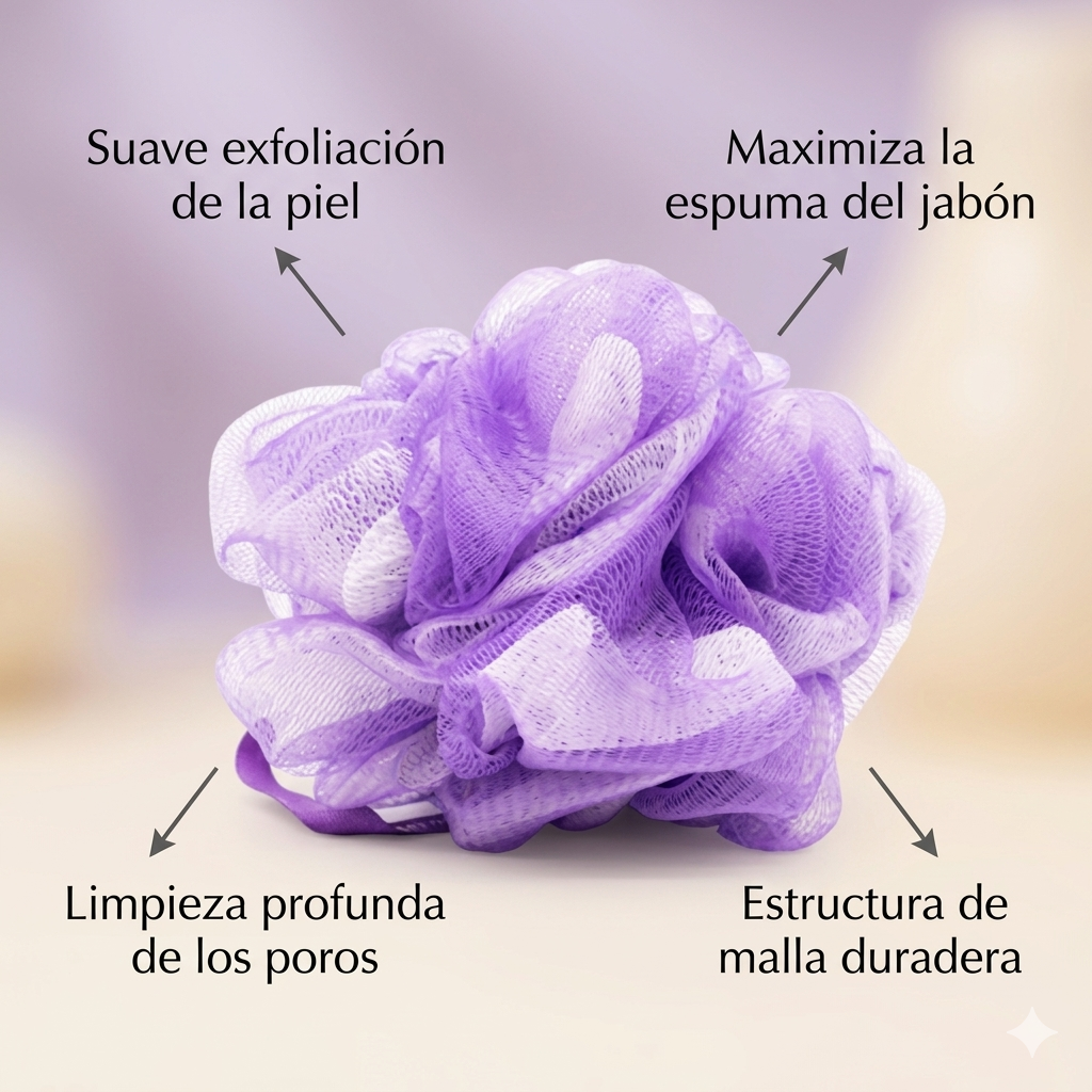 ESPONJA FLOR DE DUCHA - VIOLETA