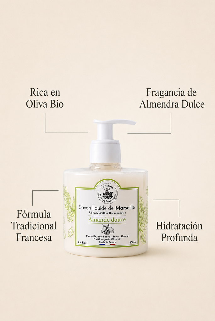 JABÓN LÍQUIDO DE MARSELLA 330ml - ALMENDRA DULCE