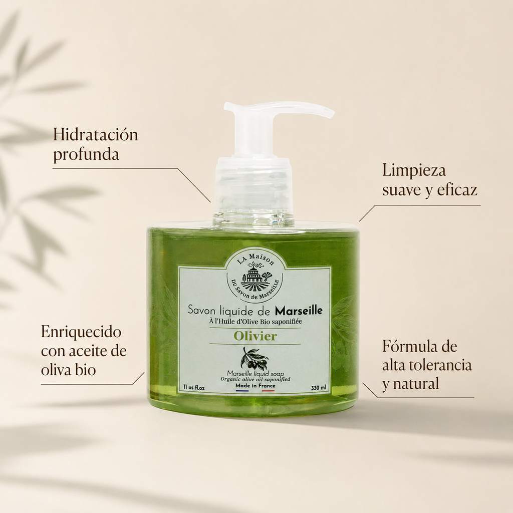 JABÓN LÍQUIDO DE MARSELLA ACEITE DE OLIVA 330ML