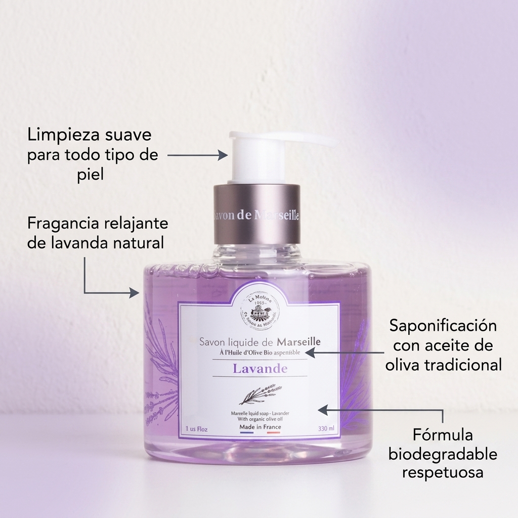 JABÓN LÍQUIDO DE MARSELLA LAVANDA 330ML