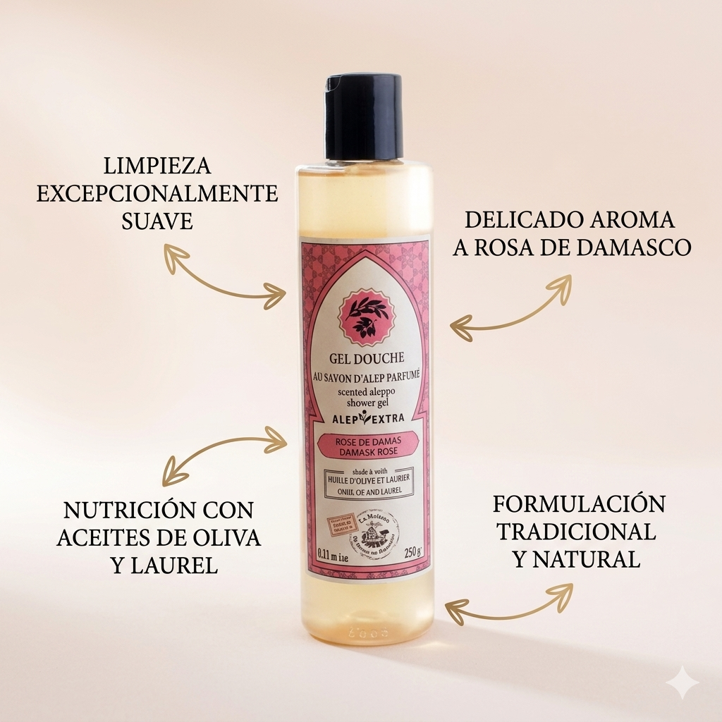 GEL DE DUCHA ALEPO - ROSE DE DAMAS
