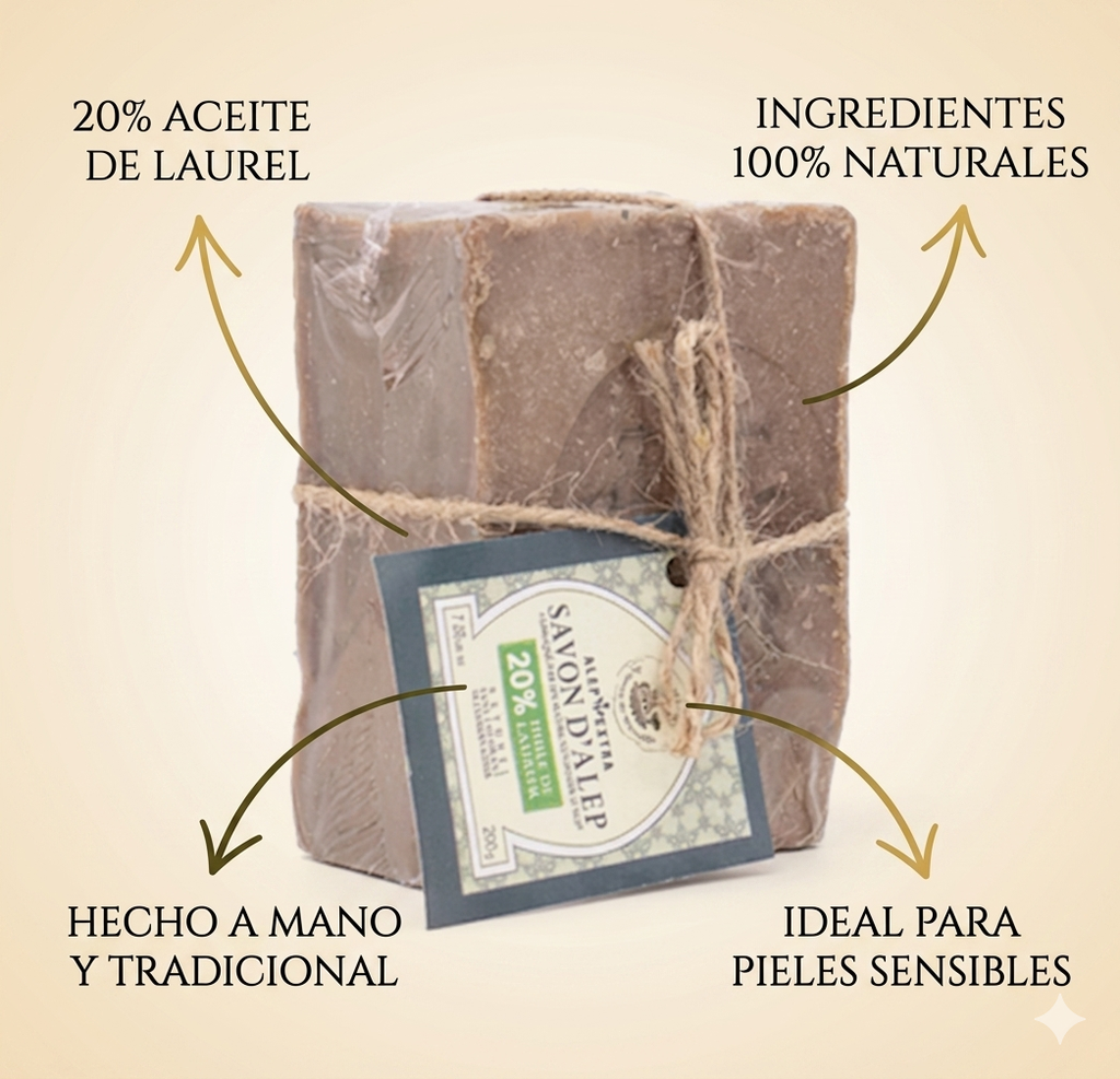 JABÓN ALEPO  20% LAUREL