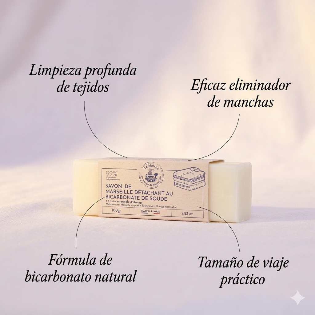 JABÓN QUITA MANCHAS 100GR Bicarbonato de Sodio