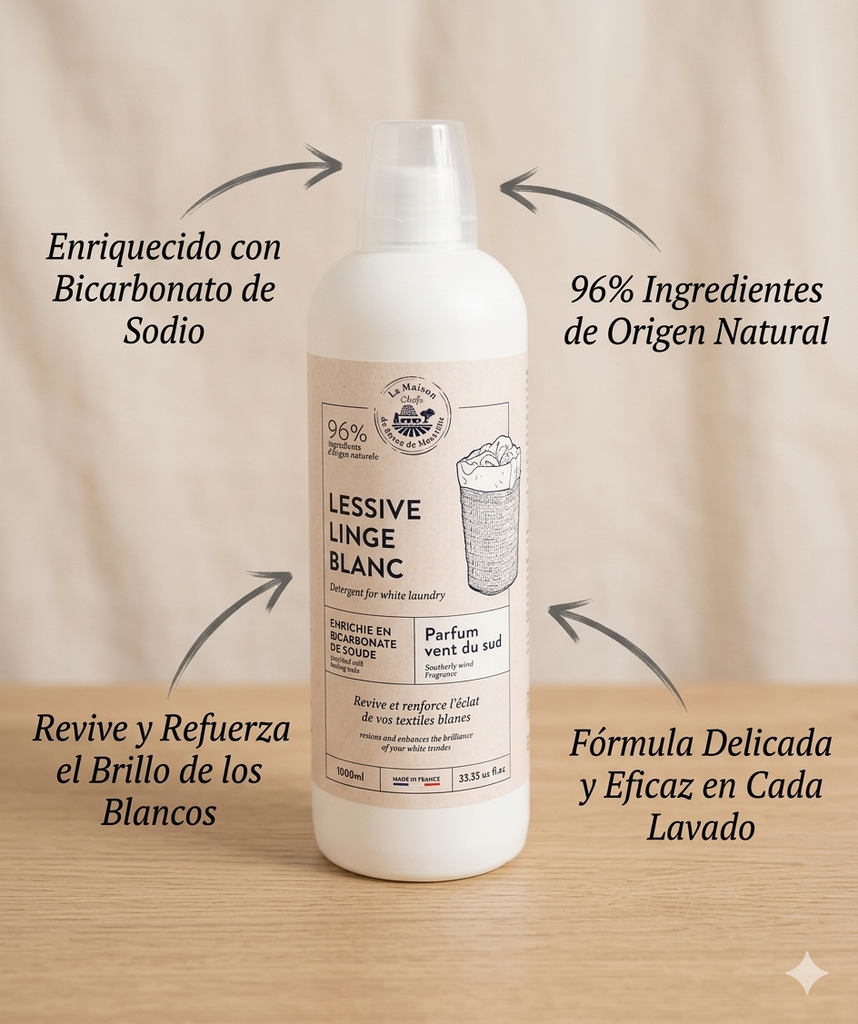 DETERGENTE PARA ROPA BLANCA 