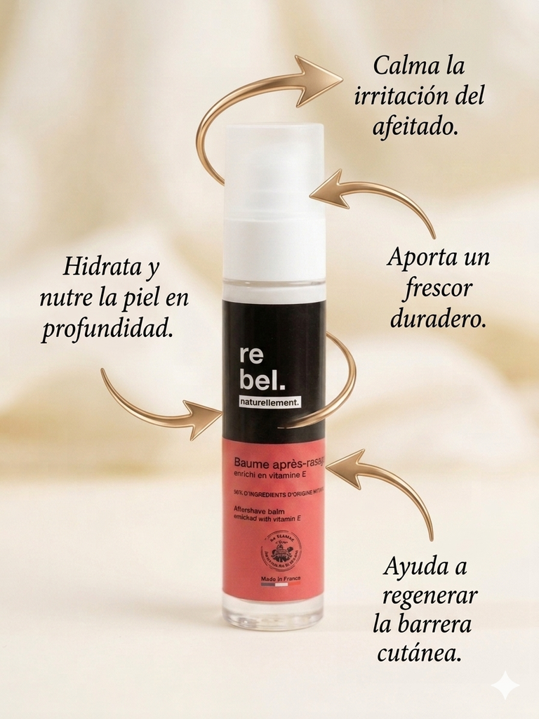BÁLSAMO PARA DESPUÉS DEL AFEITADO 50ml - REBEL. 