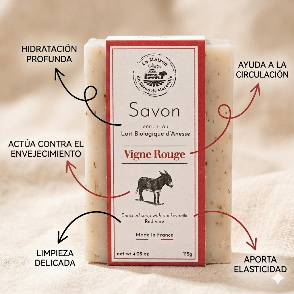 JABÓN 115G (DUO) LECHE DE BURRA - VIÑA ROJA