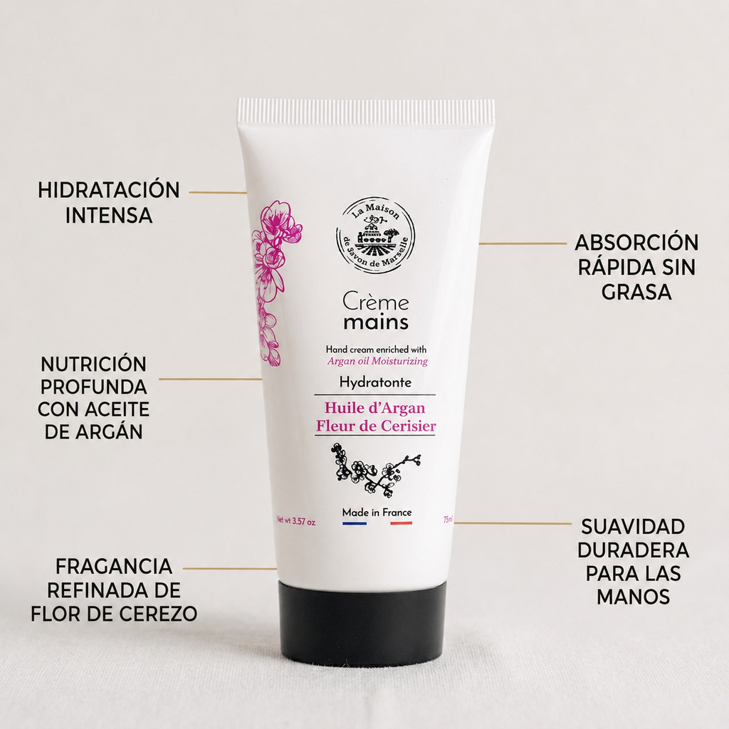 CREMA DE MANOS TUBO 75ml FLOR DE CEREZO