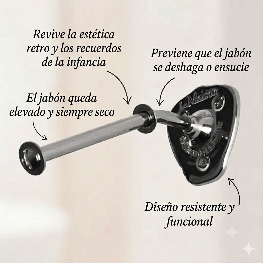 APLIQUE PARED JABONERA ROTATIVO