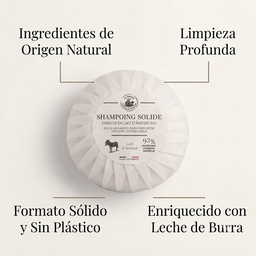 CHAMPÚ SÓLIDO 100G LECHE DE BURRA