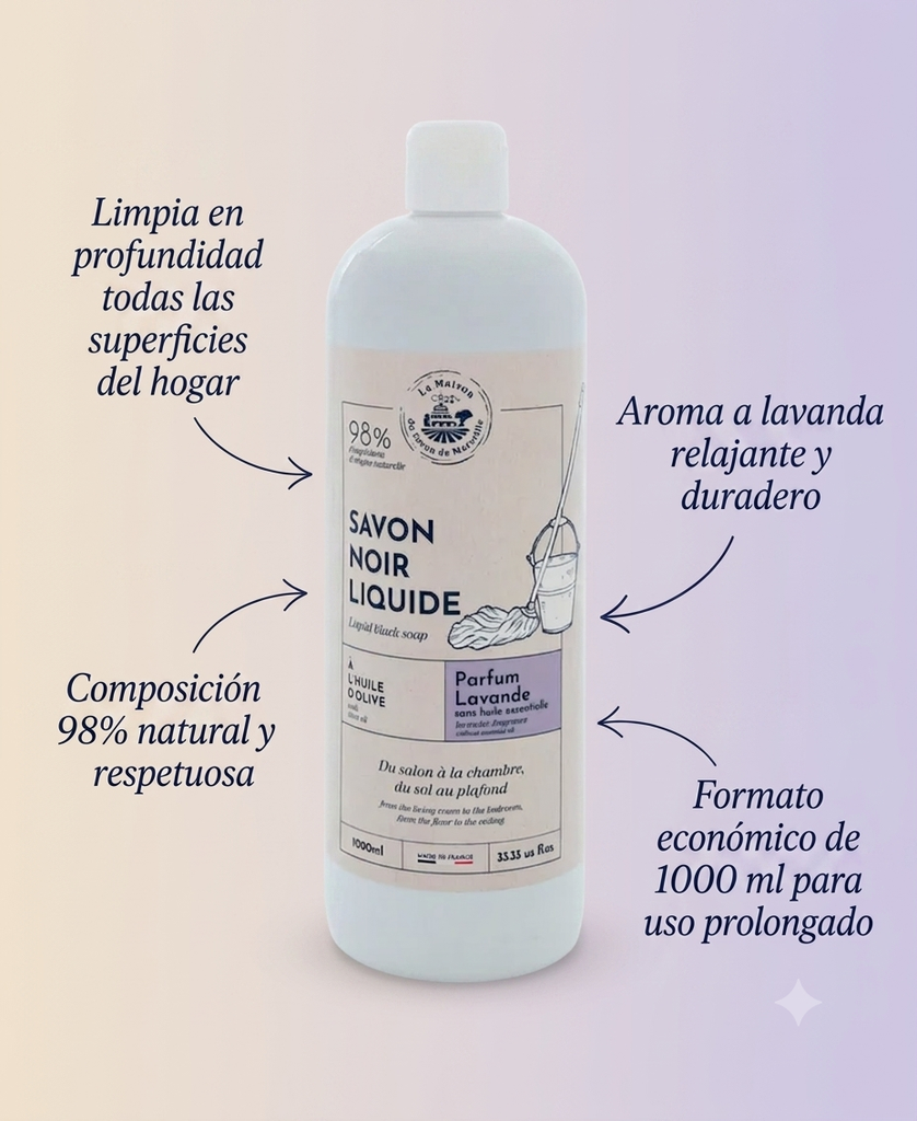 JABÓN LÍQUIDO NEGRO - LAVANDA 1L