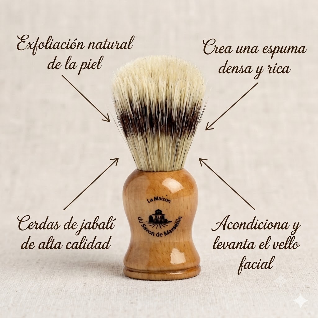 BROCHA DE AFEITAR DE MADERA