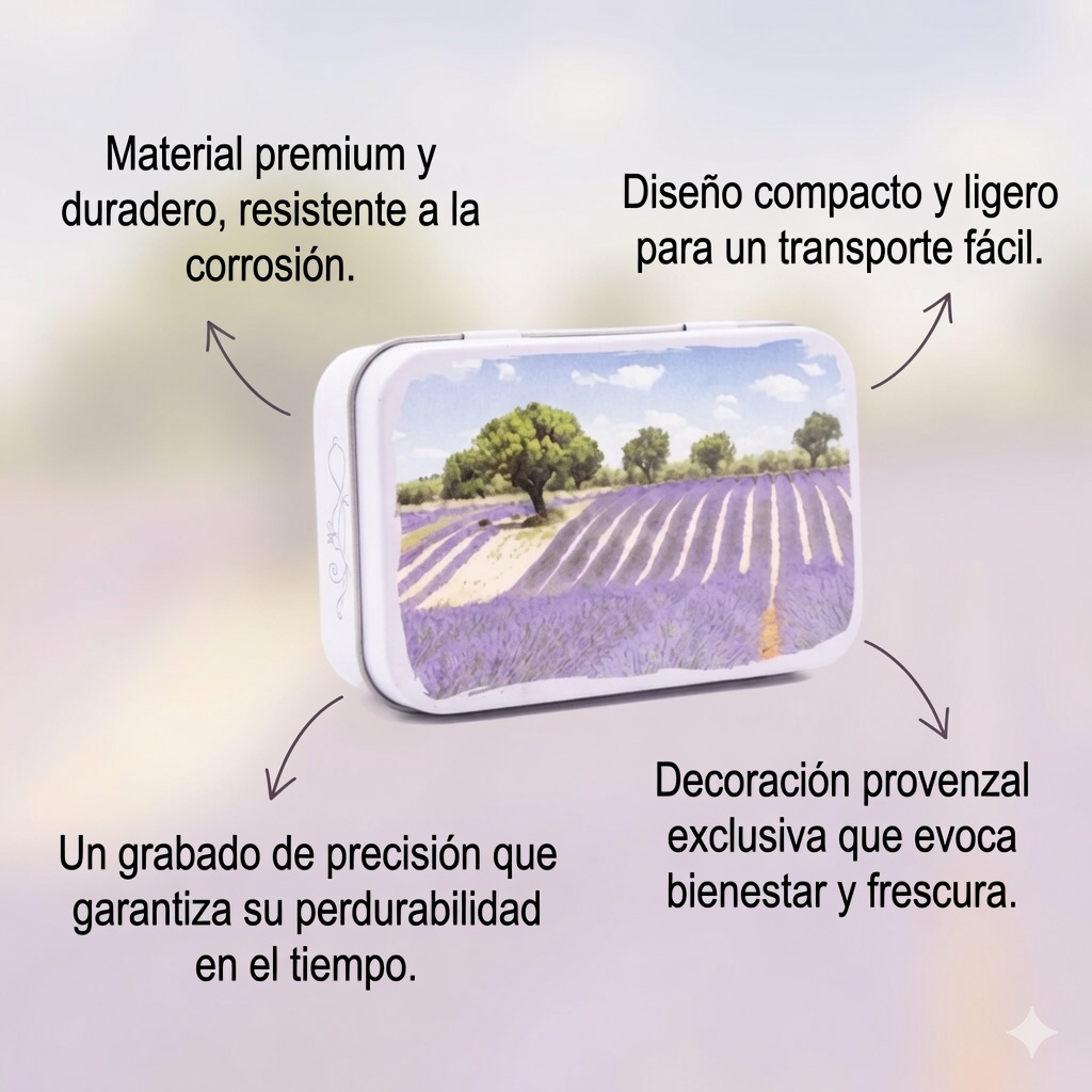JABONERA METÁLICA - CAMPO DE LAVANDA