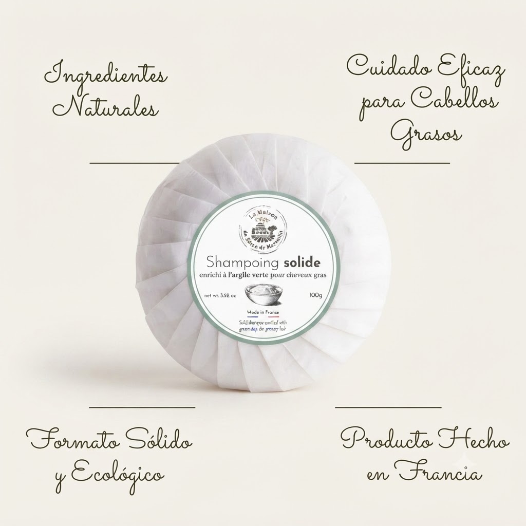 CHAMPÚ SÓLIDO 100G ARCILLA VERDE - CABELLO GRASO