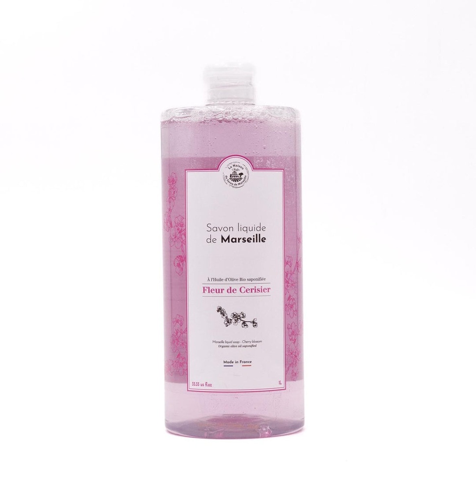 JABÓN LÍQUIDO DE MARSELLA 1L -  FLOR DE CEREZO