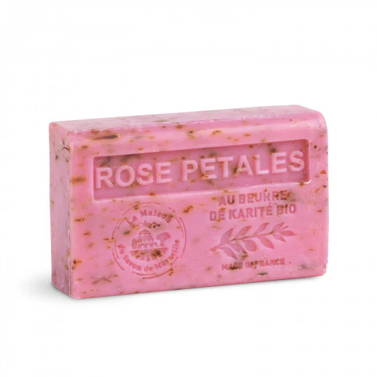 JABÓN KARITÉ PÉTALOS DE ROSA EXFOLIANTE 125G