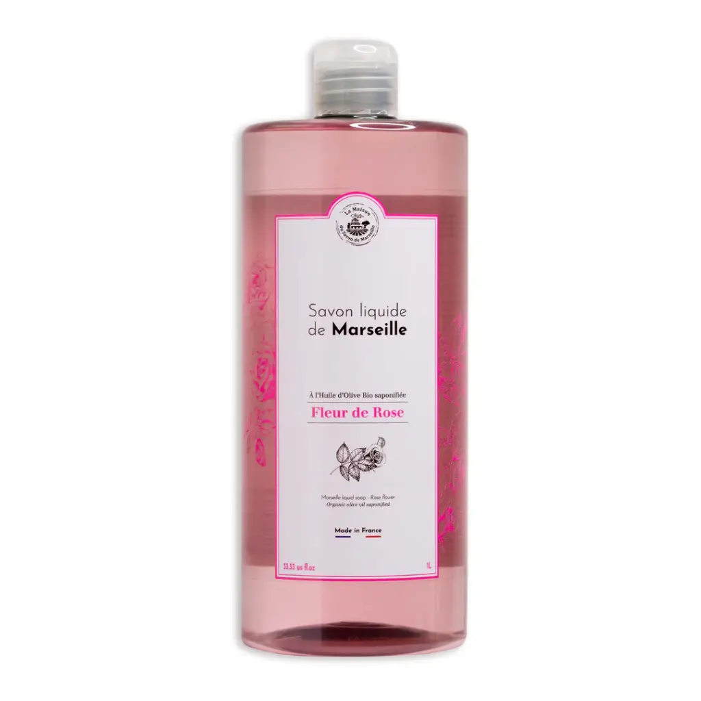 JABÓN LÍQUIDO DE MARSELLA 1L -  ROSA