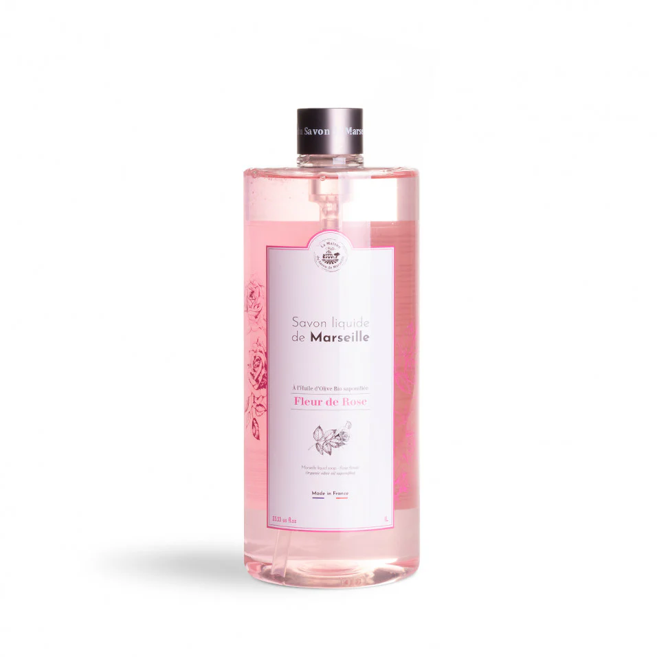 JABÓN LÍQUIDO DE MARSELLA 1L -  ROSA
