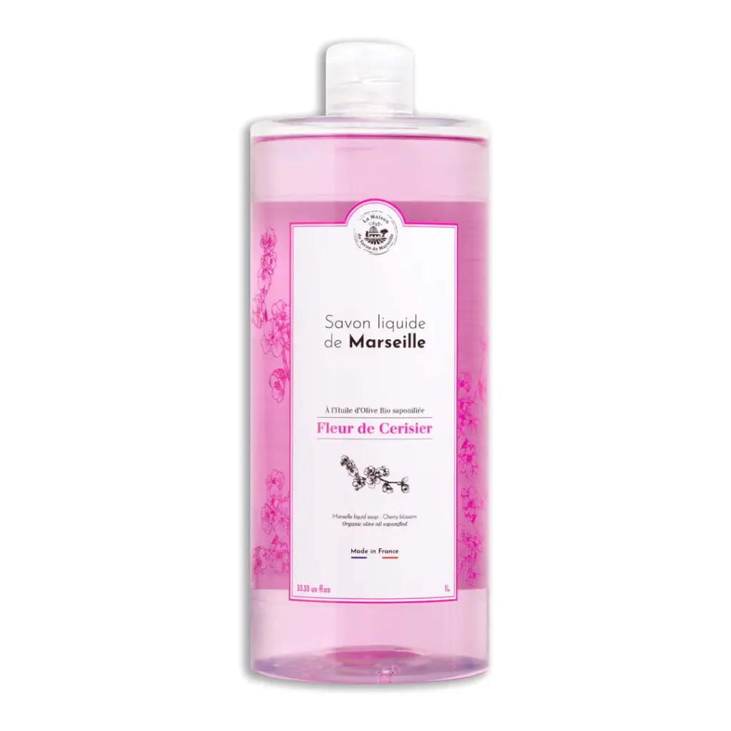 JABÓN LÍQUIDO DE MARSELLA 1L -  FLOR DE CEREZO